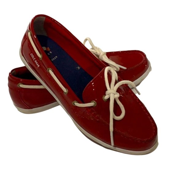 Cole Haan Patent Red Nantucket Boat 